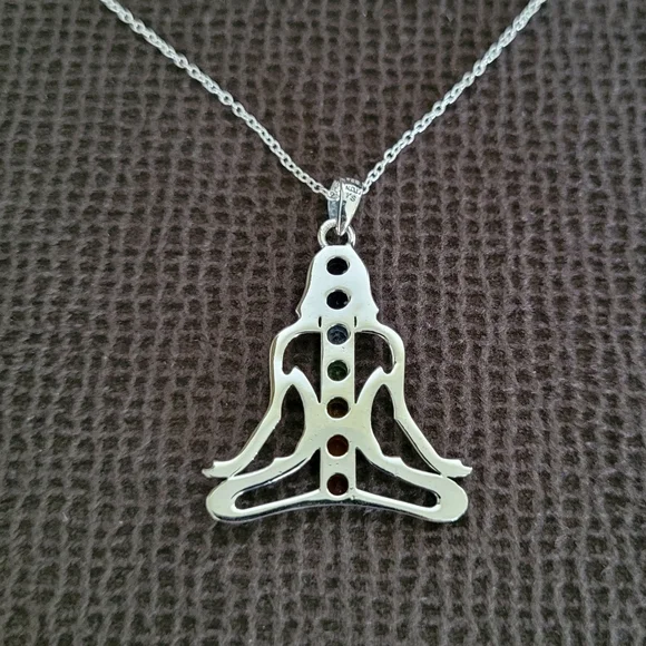Shivam Meditating Woman🧘‍♀️ Pendant Necklace - NWT - Picture 6 of 16